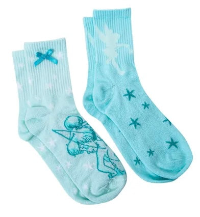 DISNEY TINKERBELL Ladies 2 Pair Of Socks