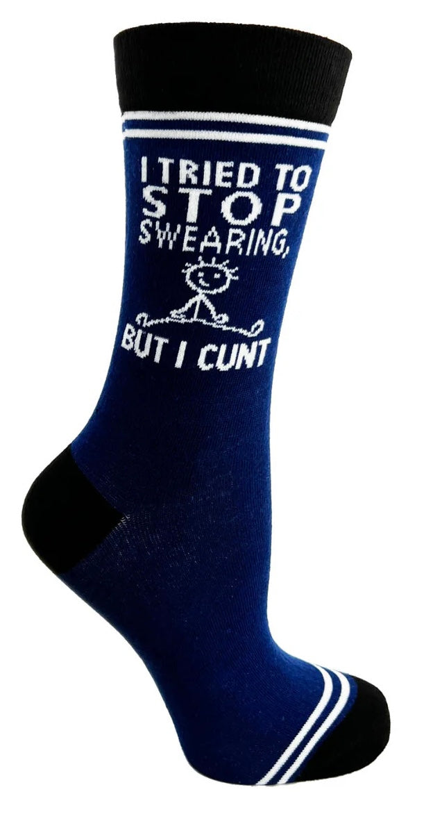 HEY NOW Brand By Fabdaz Unisex Socks I TRIED TO STOP SWEARING BUT I CUNT