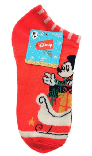 DISNEY Ladies CHRISTMAS 6 Pair of No Show Socks ‘FABYULEOUS’