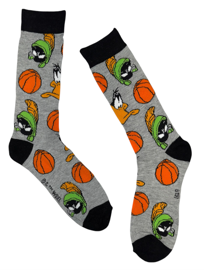 LOONEY TUNES Space Jam Men’s Socks MARVIN THE MARTIAN & DAFFY DUCK