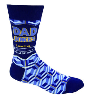 FABDAZ Brand Men’s DAD JOKES LOADING….. PLEASE WAIT Socks - Novelty Socks And Slippers