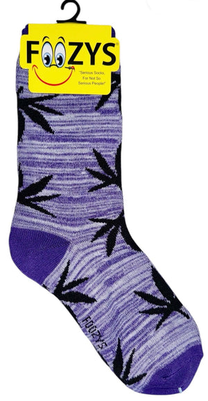 FOOZYS BRAND Ladies MARIJUANA/POT Socks (CHOOSE COLOR)