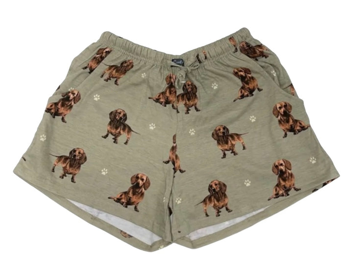 COMFIES LOUNGE PJ SHORTS Ladies DACHSHUND Dog By E&S PETS