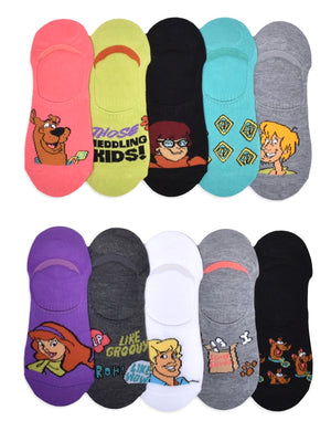 SCOOBY-DOO Ladies 10 Pair Of Sneaker Liner Socks