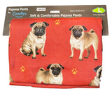 COMFIES UNISEX PUG DOG PAJAMA BOTTOMS E&S PETS (CHOOSE SIZE) - Novelty Socks And Slippers