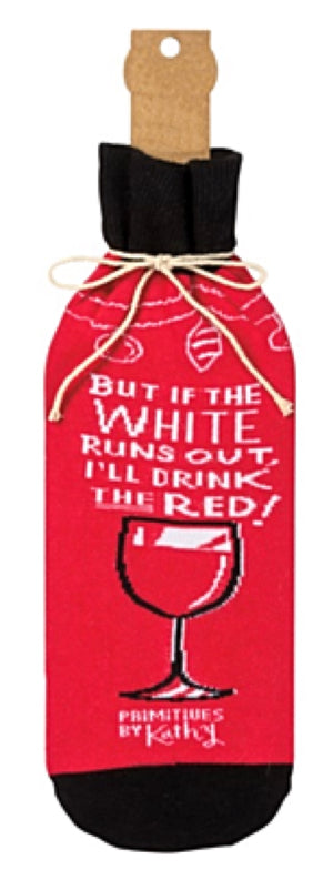 PRIMITIVES BY KATHY CHRISTMAS ALCOHOL WINE BOTTLE SOCK ‘I’M DREAMING OF A WHITE CHRISTMAS’ - Novelty Socks for Less