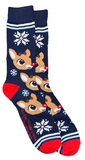 RUDOLPH THE RED-NOSED REINDEER Men’s CHRISTMAS Socks - Novelty Socks And Slippers