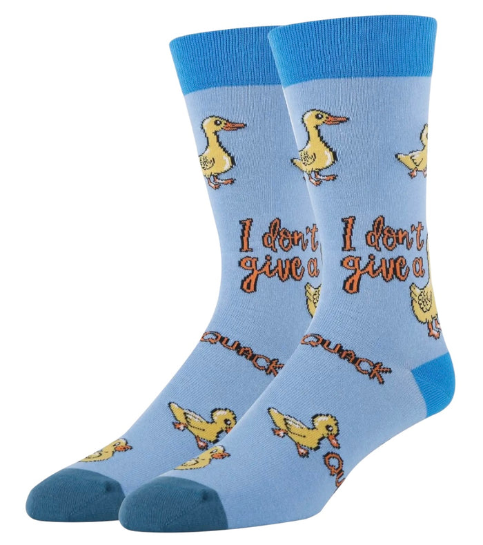 I DON’T GIVE A QUACK Men’s Yellow Duck Socks Oooh Yeah Brand
