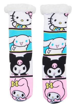 SANRIO HELLO KITTY Ladies Sherpa Lined Gripper Bottom Slipper Socks