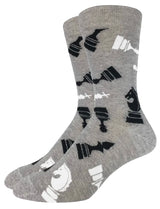 GOOD LUCK SOCK Brand Men’s CHESS Socks - Novelty Socks And Slippers