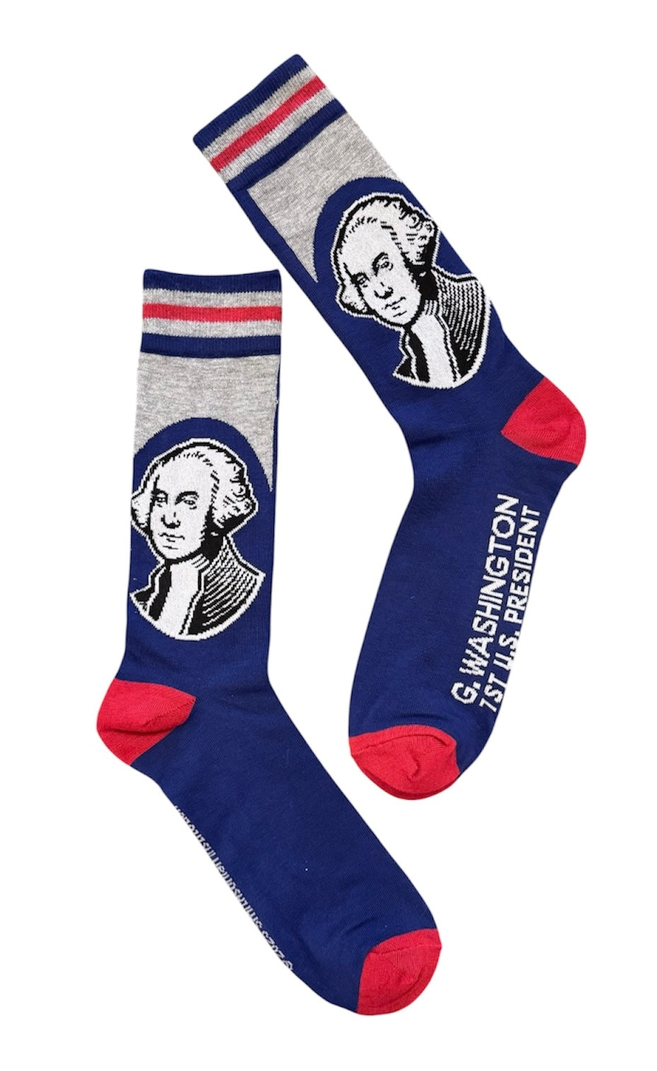 PRESIDENT GEORGE WASHINGTON Men’s PATRIOTIC Socks PERRI’S Socks Brand - Novelty Socks And Slippers
