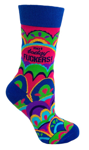 FABDAZ Brand Ladies NOT TODAY FUCKERS Socks - Novelty Socks And Slippers