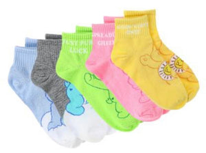 CARE BEARS Ladies 5 Pair Of Ankle Socks GOOD VIBES ONLY - Novelty Socks And Slippers
