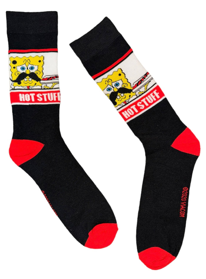 SPONGEBOB SQUAREPANTS Men’s VALENTINES Socks ‘HOT STUFF’