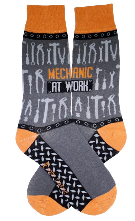 FOOT TRAFFIC Brand Men’s MECHANIC Socks ‘MECHANIC AT WORK’