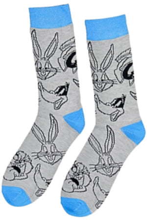 LOONEY TUNES Men’s Socks BUGS BUNNY, MARVIN, DAFFY BIOWORLD BRAND - Novelty Socks And Slippers