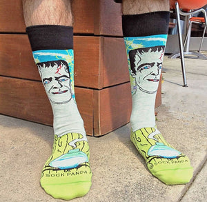 FRANKENSTEIN Men’s HALLOWEEN Socks SOCK PANDA Brand - Novelty Socks for Less