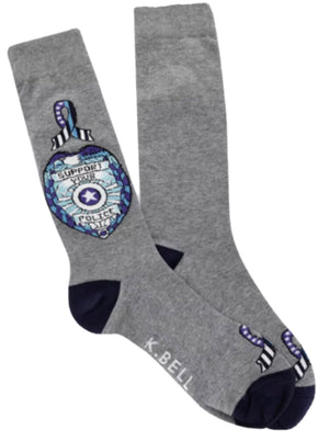 K. BELL Men's SUPPORT YOUR POLICE Socks