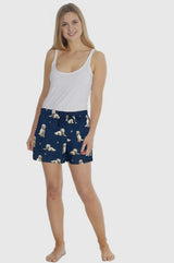 COMFIES LOUNGE PJ SHORTS Ladies GOLDENDOODLE Dog By E&S PETS - Novelty Socks And Slippers