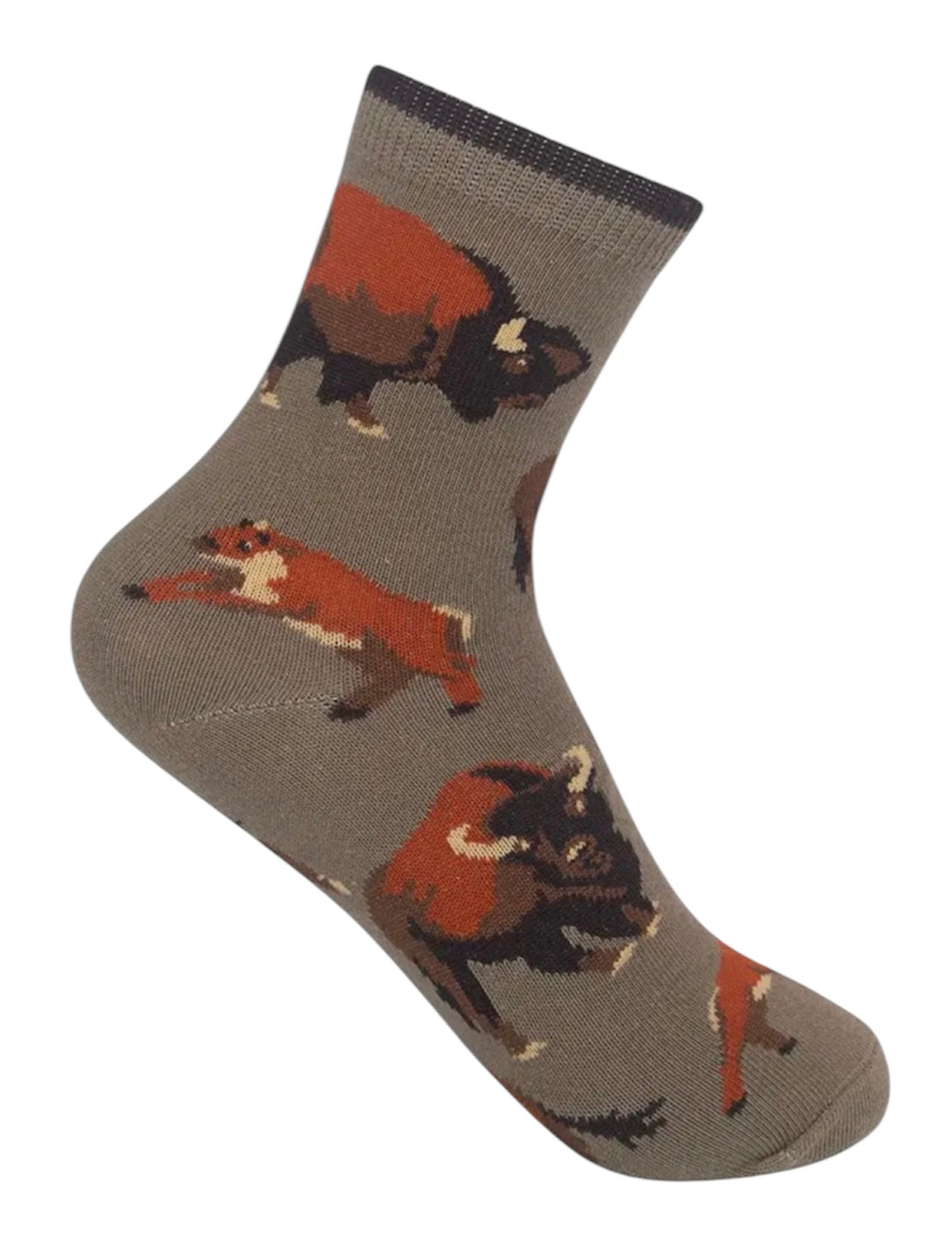 BISON AMERICAN BUFFALO Unisex Kids Socks FUNATIC Brand - Novelty Socks And Slippers