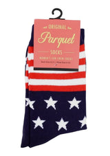 PATRIOTIC AMERICAN FLAG Ladies Socks PARQUET Brand - Novelty Socks And Slippers