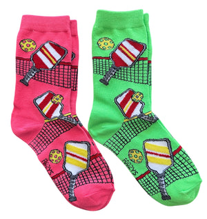 PICKLEBALL PADDLE & BALL Ladies 2 Pair Of Socks FOOZYS Brand - Novelty Socks And Slippers