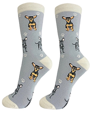 BLACK CHIHUAHUA Dog Unisex Socks By E&S Pets CHOOSE SOCK DADDY, HAPPY TAILS, LIFE IS BETTER - Novelty Socks for Less