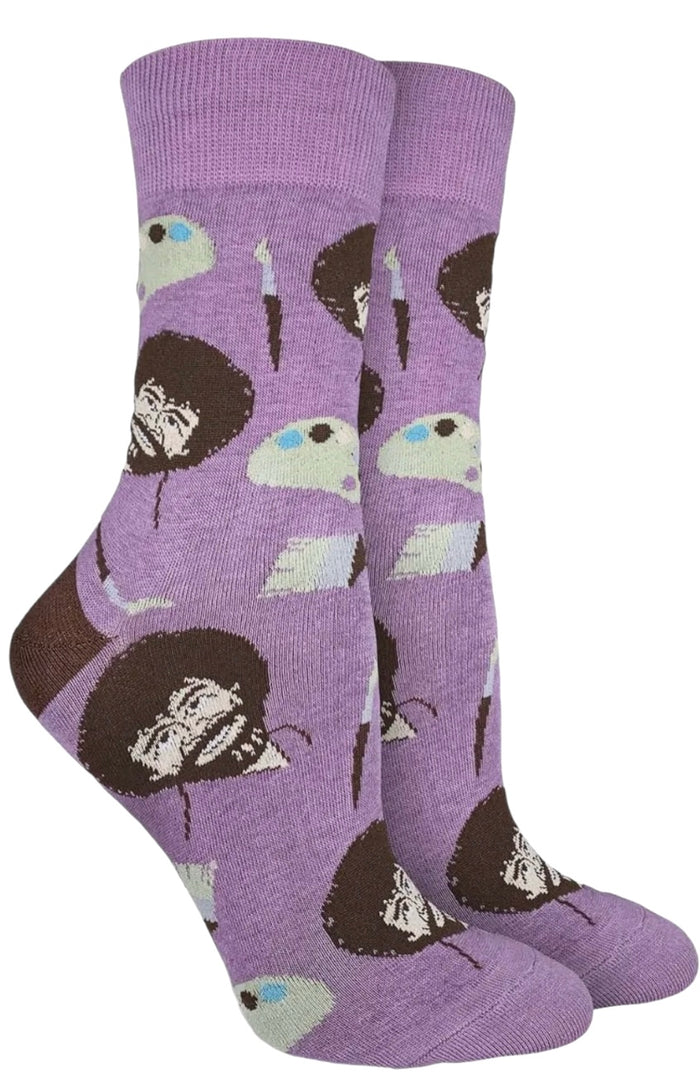 BOB ROSS Ladies PAINT BOARD Socks GOOD LUCK SOCK Brand