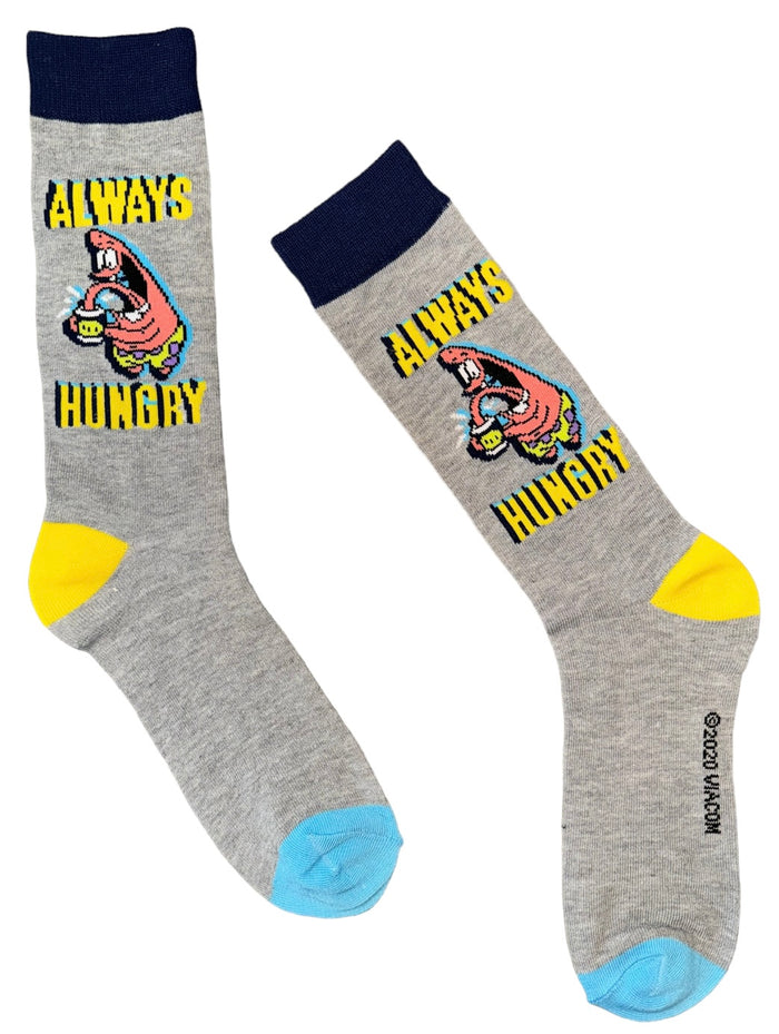 SPONGEBOB SQUAREPANTS Men’s PATRICK ‘ALWAYS HUNGRY’ SOCKS