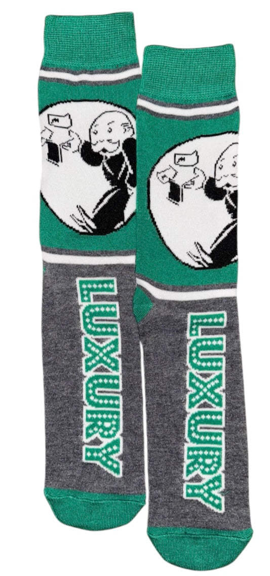 MONOPOLY Men’s UNCLE PENNYBAGS THROWING CASH Socks ‘LUXURY’