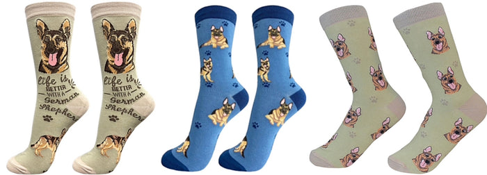 GERMAN SHEPHERD Dog Unisex Socks By E&S Pets CHOOSE SOCK DADDY, HAPPY TAILS, LIFE IS BETTER