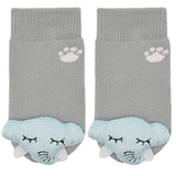 BOOGIE TOES Baby Unisex SLEEPY ELEPHANT Rattle Gripper Bottom Socks By Piero Liventi - Novelty Socks And Slippers