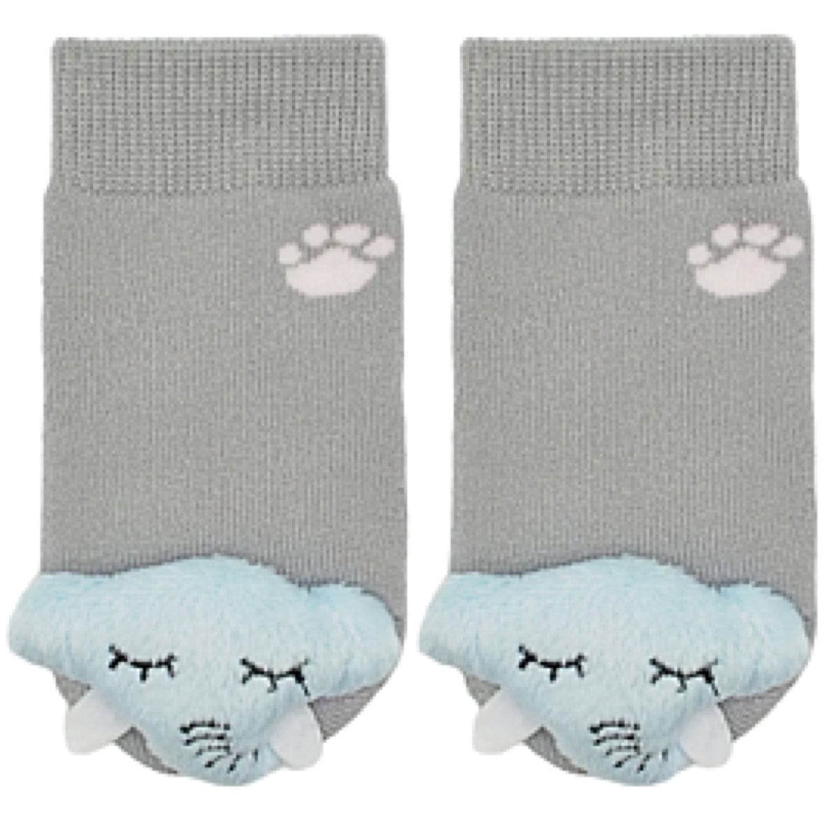 BOOGIE TOES Baby Unisex SLEEPY ELEPHANT Rattle Gripper Bottom Socks By Piero Liventi - Novelty Socks And Slippers
