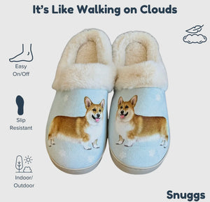 SNUGGS Memory Foam WELSH CORGI Dog Non Slip Slippers (Choose Size) By E&S Pets