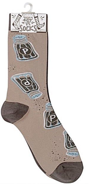 PRIMITIVES BY KATHY Unisex SALT & PEPPER Mismatched Socks - Novelty Socks for Less