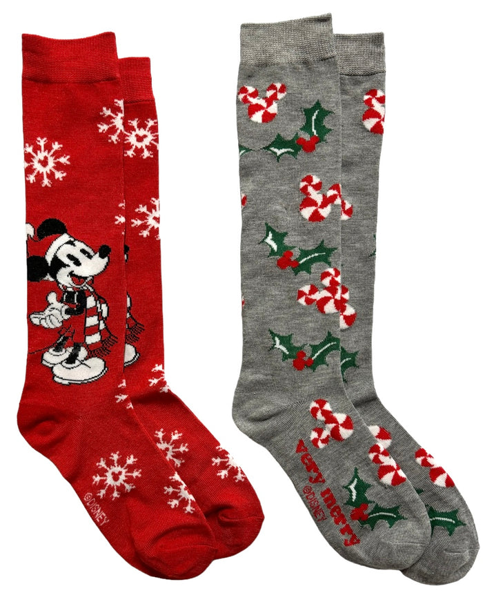 DISNEY Ladies 2 Pair Of CHRISTMAS Knee High Socks ‘VERY MERRY’