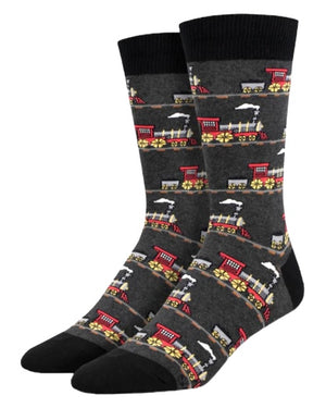 SOCKSMITH Brand Men’s CHOO CHOO TRAIN Socks TRAINS ALL OVER - Novelty Socks And Slippers