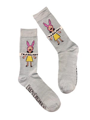BOB’S BURGERS TV Show Men’s Socks Louise ‘I’M A DELIGHT’ - Novelty Socks And Slippers