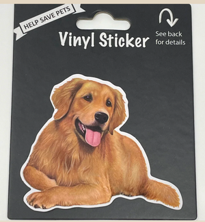 GOLDEN RETRIEVER Dog Vinyl Sticker By E&S Pets