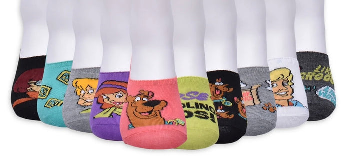 SCOOBY-DOO Ladies 10 Pair Of Sneaker Liner Socks