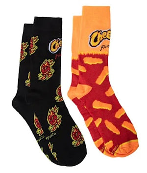 FLAMIN’ HOT CHEETOS Unisex 2 Pair Of Socks ODD SOX Brand - Novelty Socks And Slippers