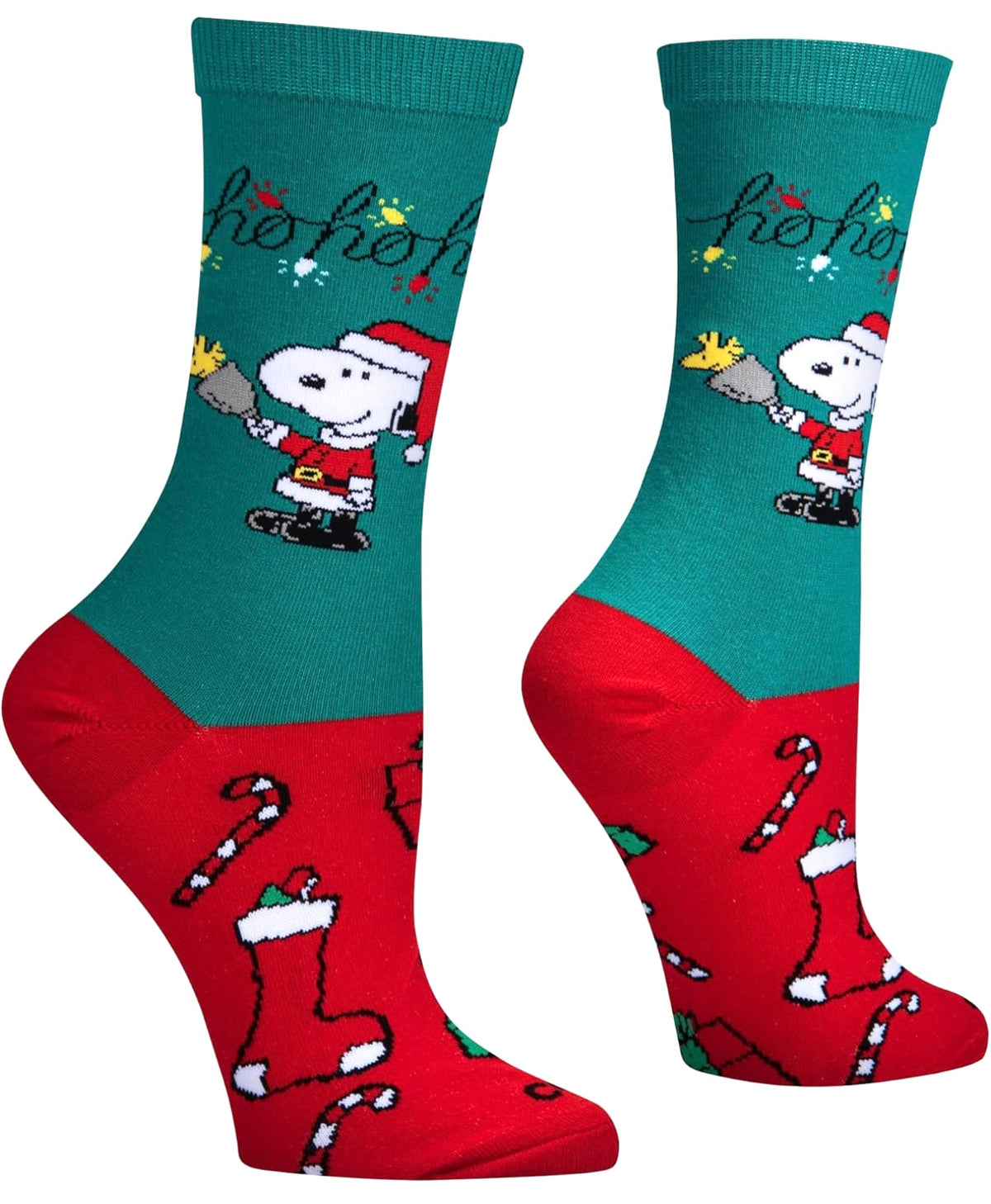PEANUTS Unisex CHRISTMAS Socks ‘SNOOPY CLAUS’ COOL SOCKS Brand 'HO HO HO' - Novelty Socks And Slippers