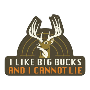 I LIKE BIG BUCKS AND I CANNOT LIE Vinyl Sticker Funatic Brand - Novelty Socks And Slippers