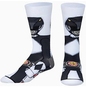 POWER RANGERS Men’s BLACK RANGER 360 Socks ODD SOX Brand - Novelty Socks for Less