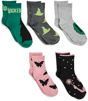 WICKED The Movie Ladies 5 Pair Of Socks - Novelty Socks And Slippers