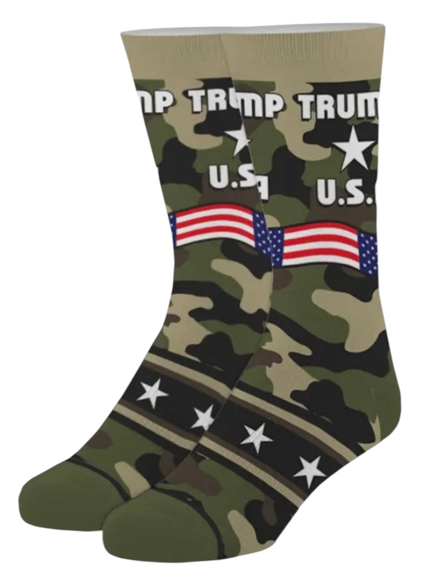 President Trump Camo Unisex Socks USA Cool Socks Brand - Novelty Socks And Slippers