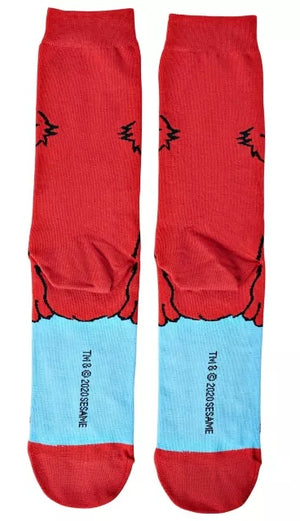 SESAME STREET Men’s ELMO 360 Crew Socks BIOWORLD Brand