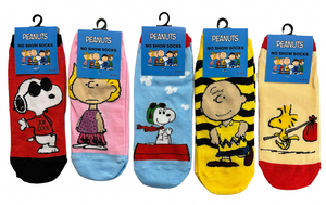 PEANUTS Ladies 1 Pair Of No Show Socks (CHOOSE PATTERN) - Novelty Socks And Slippers