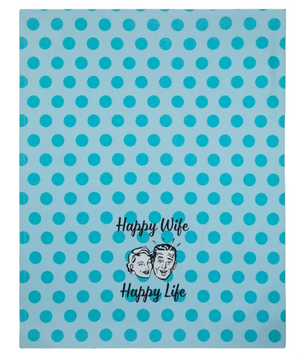 FUNATIC Brand HAPPY WIFE HAPPY LIFE Kitchen Tea Towel