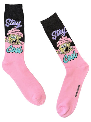 SPONGEBOB SQUAREPANTS Mens Socks With ICE CREAM, 'STAY COOL'